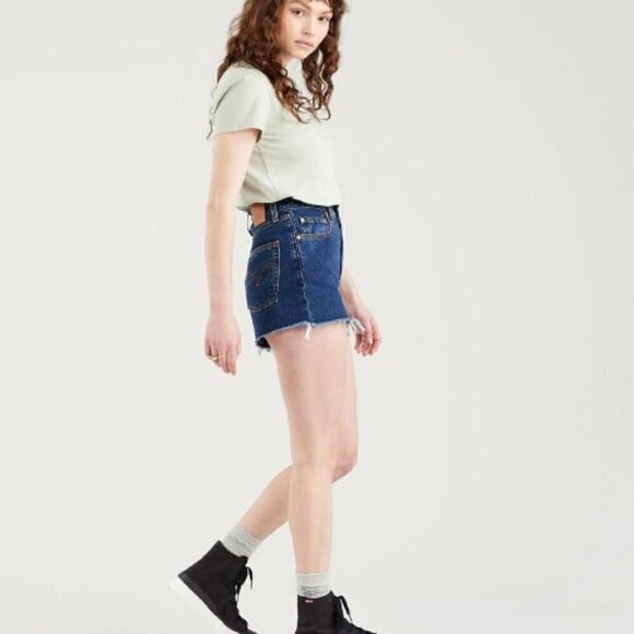 Unworn Sample - Levi's Ribcage Shorts in Noe Dark Mineral - Picture 1 of 14